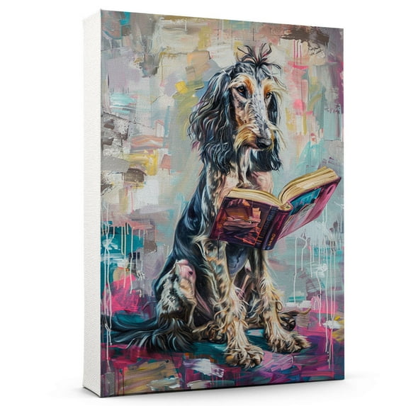 Afghan Hound Dog Pictures Wall Decor - Nursery Wall - Art Bedroom - Watercolor Wall Art For Living Room Headphones Canvas Poster Ready To Hang