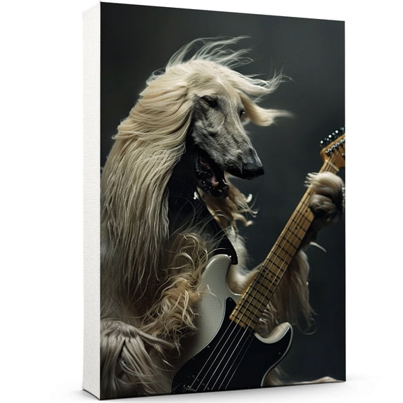 Afghan Hound Dog Poster Music Decor - Afghan Hound Dog Canvas Wall Art For Bedroom Decor - Bathroom Decor - Birthday Gifts For Women