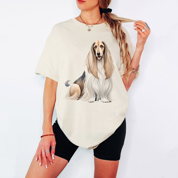 Afghan Hound Dog Womens T-Shirt Animal Lover Breed Design