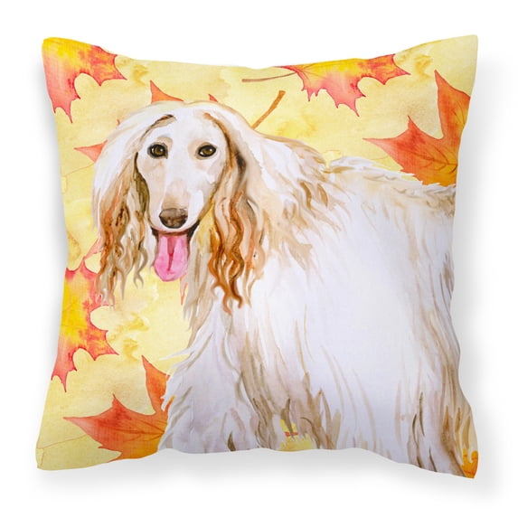 Afghan Hound Fall Fabric Decorative Pillow