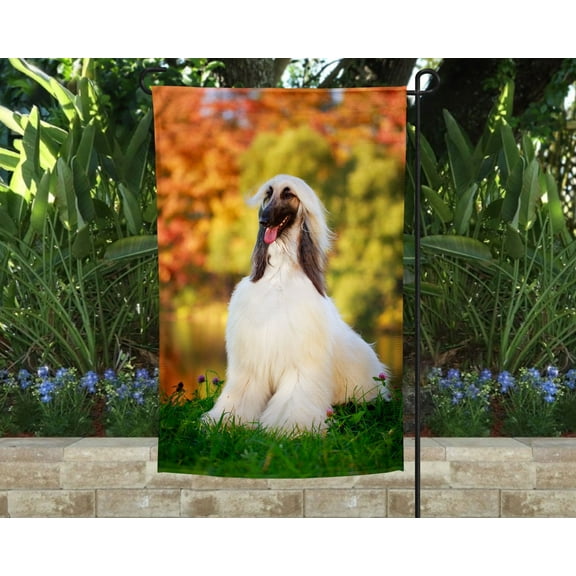 Afghan Hound Garden Flag
