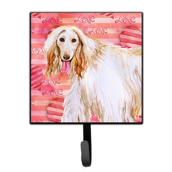 Afghan Hound Love Leash or Key Holder Red