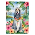 thumbnail image 1 of Afghan Hound Luau House Flag 28 in x 40 in, 1 of 5