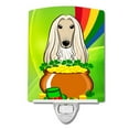 thumbnail image 1 of Caroline's Treasures BB1988CNL Afghan Hound St. Patrick's Day Ceramic Night Light, 6x4x3", multicolor, 1 of 2