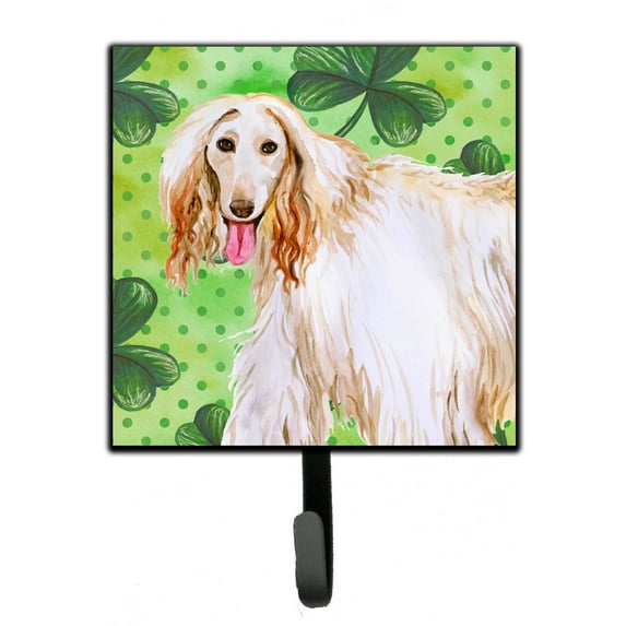 Afghan Hound St Patricks Leash or Key Holder Green