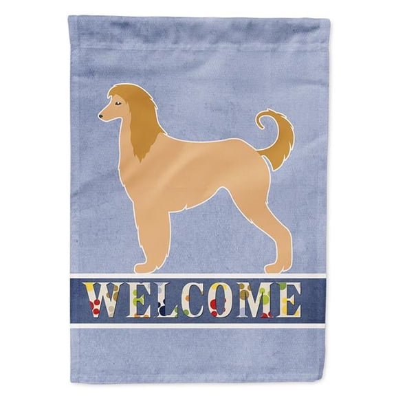Afghan Hound Welcome Flag Canvas House Size