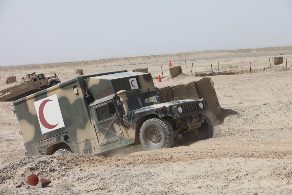 Afghan National Army combat vehicle training at Camp Dwyer Afghanistan Canvas Art - Stocktrek Images (35 x 23)