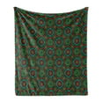 thumbnail image 1 of Afghan Soft Flannel Fleece Throw Blanket, Colorful Rhombuses in Bullseye Circles and Checkered Squares Pattern Mosaic Motif, Cozy Plush for Indoor and Outdoor Use, 70" x 90", Multicolor, by Ambesonne, 1 of 5