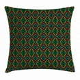 thumbnail image 1 of Afghan Throw Pillow Cushion Cover, Colorful Geometric Shapes in Rhombus Pattern Arrangement of Traditional Ethnic Motif, Decorative Square Accent Pillow Case, 16 X 16 Inches, Multicolor, by Ambesonne, 1 of 2