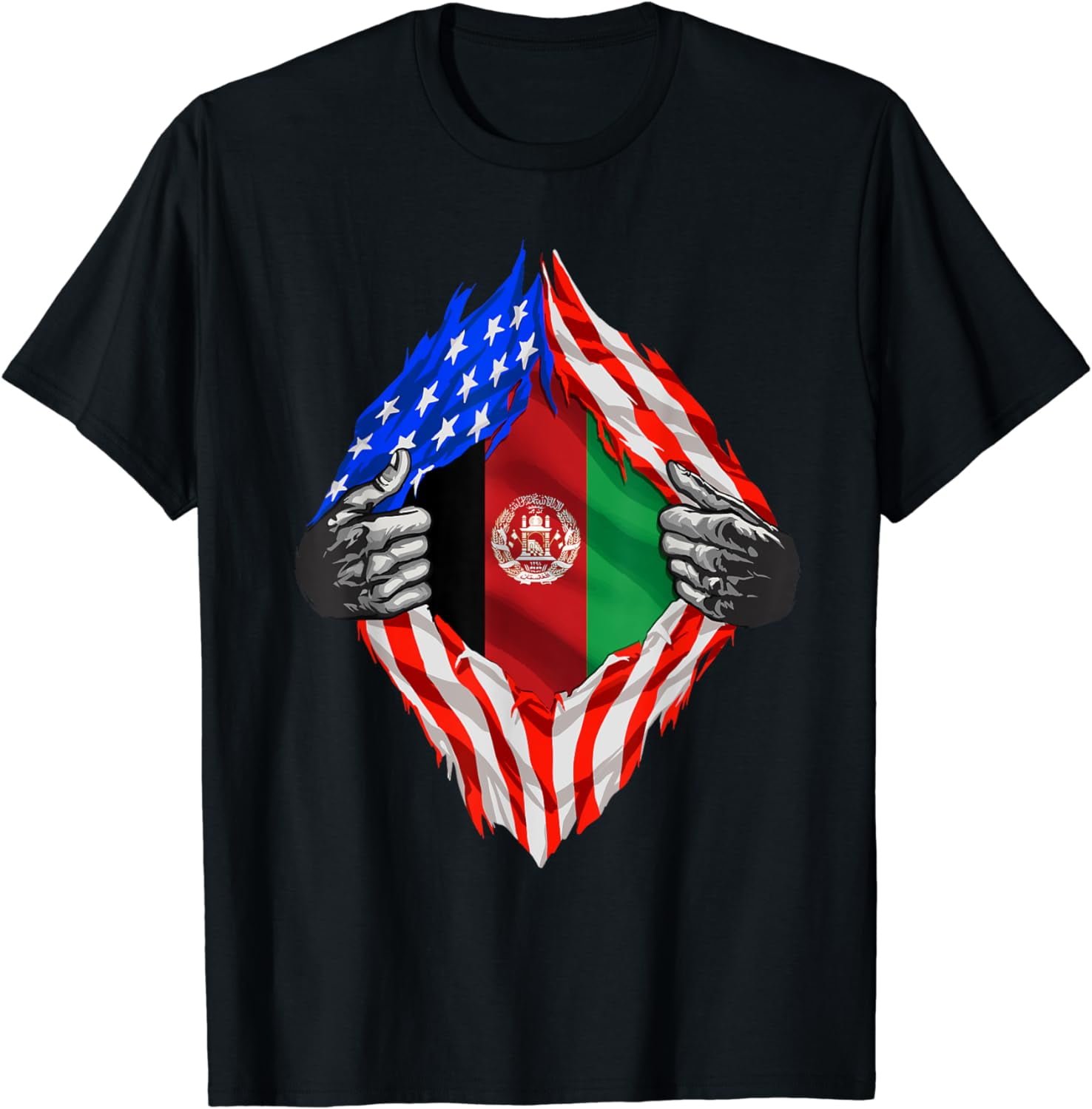 Afghan Tshirt American Afghanistan Flag Afghanistan Veteran Cotton T