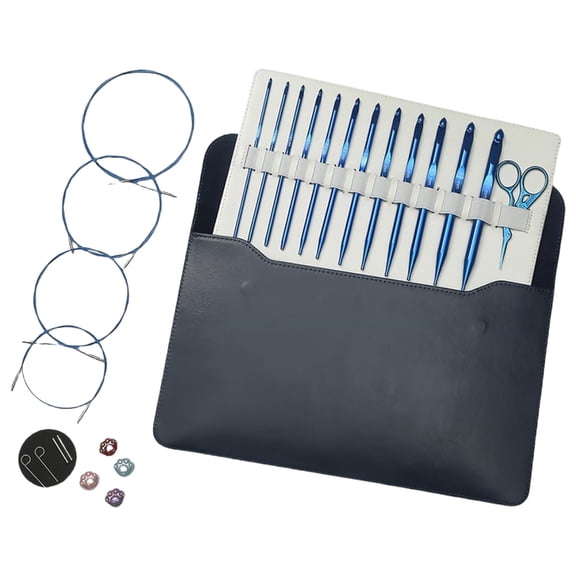 Afghan Tunisian Crochet Hook Interchangeable Circular Knitting Needle Set 3-10.0mm Carpet Crochet Hook Set