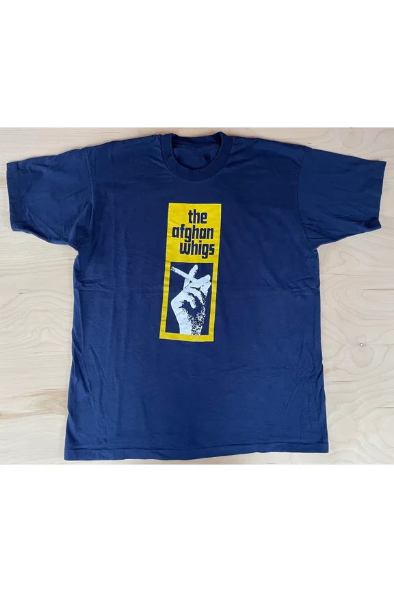 Afghan Whigs Shirt Vintage 90s Short Sleeve Navy All Size T-Shirt BT276