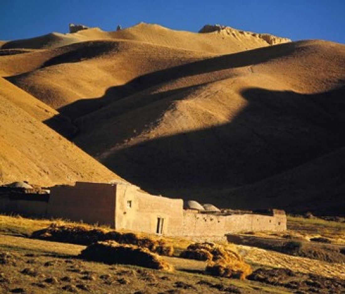 Afghanistan Bamian Valley Caravansary Hindu Kush Canvas Art - Ric Ergenbright DanitaDelimont (34 x 30)