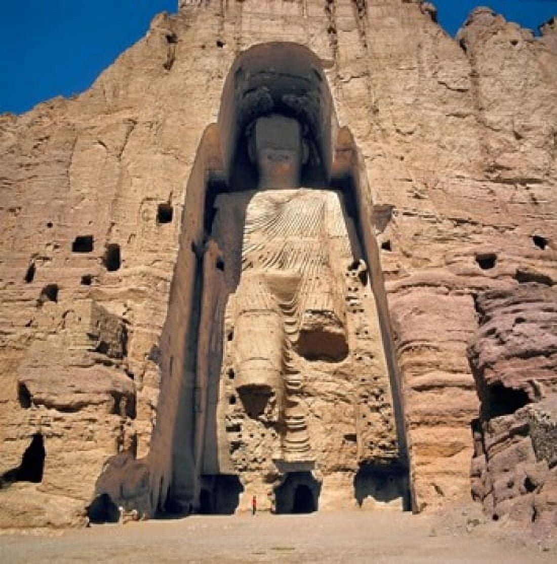 Afghanistan Bamian Valley Great Buddha base Canvas Art - Ric Ergenbright DanitaDelimont (30 x 30)