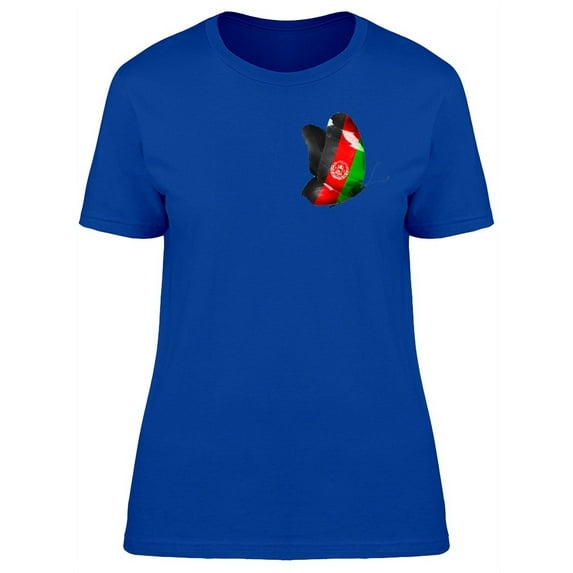 Afghanistan Cool Butterfly Flag T-Shirt Women -Image by Shutterstock, Female x-Large