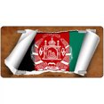 thumbnail image 1 of Afghanistan Flag Scroll Metal Novelty License Plate 7" x 4" Motorcycle (MP), 1 of 2