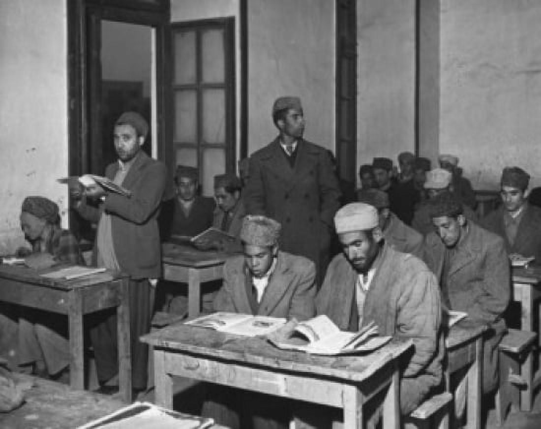 Afghanistan Kabul men and women in classroom Canvas Art - (18 x 24)