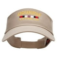 thumbnail image 1 of Afghanistan Vet Ribbon Embroidered Cotton Twill Sun Visor - Khaki OSFM, 1 of 5