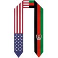 thumbnail image 1 of Afghanistan &amp; USA United States Flag Graduation Stole International Student Stole Pride Shawls Unisex, 1 of 6