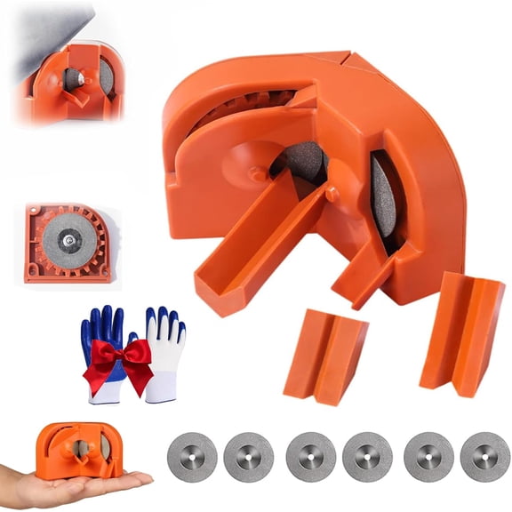 Afilador De Brocas, Adjustable Angles Efficient Drill Bit Grinding Sharpener, Multipurpose Portable Drill Grinder Grinding Tool, Powered by Electric Drills for Hss, Masonry & Carbide Bits (Orange)