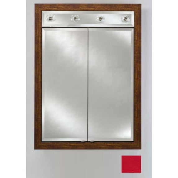 Afina Corporation DD-LC3140RCOLRD 31x40 Contemporary Integral Lighted Double Door - Colorgrain Red