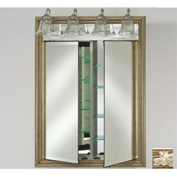 Afina Corporation DD-LT3140RARSSV 31x40 Traditional Integral Lighted Double Door - Aristocrat Silver