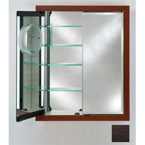 Afina Corporation DD3136RTRIES 31 in.x 36 in.Recessed Double Door Cabinet - Tribeca Espresso