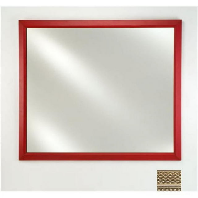 Afina Corporation FM2430ELGSV 24 in.x 30 in.Framed Plain Mirror - Elegance Cabinet - Silver