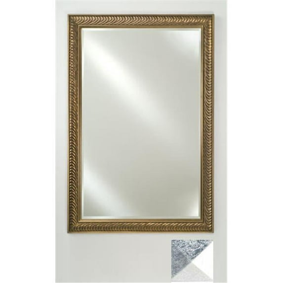 Afina Corporation FM2430MERSVB 24 in.x 30 in.Framed Beveled Mirror - Silver-Silver