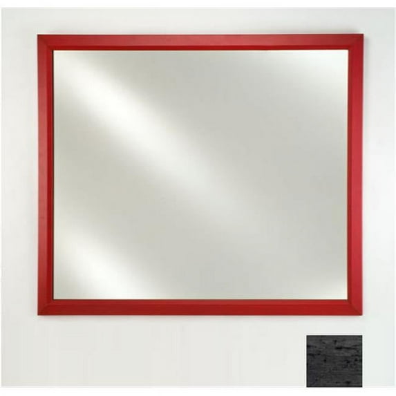 Afina Corporation FM2430RUSCA 24 in.x 30 in.Framed Plain Mirror - Rustic Wood Charcoal
