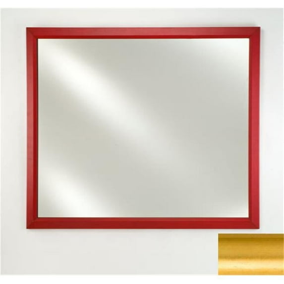 Afina Corporation FM2436SATGD 24 in.x 36 in.Signature Plain Mirror - Brushed Satin Gold