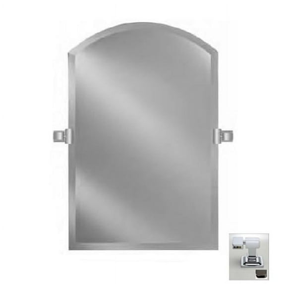 Afina Corporation RM-525-OB-C 16X25 ARCH TOP FRAMELESS WITH TILT BRACKETS OIL RUBBED BRONZE CONTEMPORARY BRACKETS
