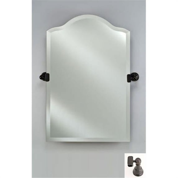Afina Corporation RM735OB 24X35 Scallop Top Frameless Mirror with Tilt Brackets - Oil Rubbed Bronze