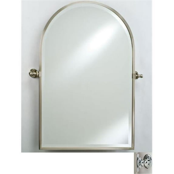 Afina Corporation RM830CR 20 in.x 30 in.Tilt Mounting Bracket and Arch Framed Mirror - Polished Chrome