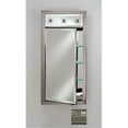 thumbnail image 1 of Afina Corporation SD-LC1730RARSSV 17 in.x 30 in.Recessed Single Door Cabinet with Contemporary Lights - Aristocrat Silver, 1 of 1