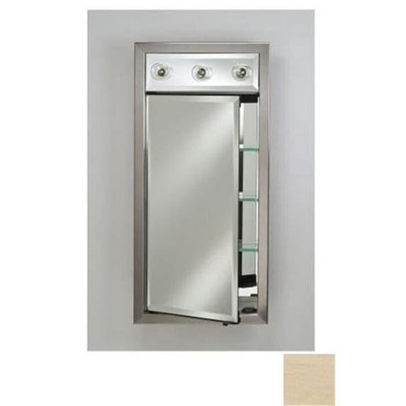Afina Corporation SD-LC2434RARLPK 24 in.x 34 in.Recessed Single Door Cabinet with Contemporary Lights - Arlington Pickle