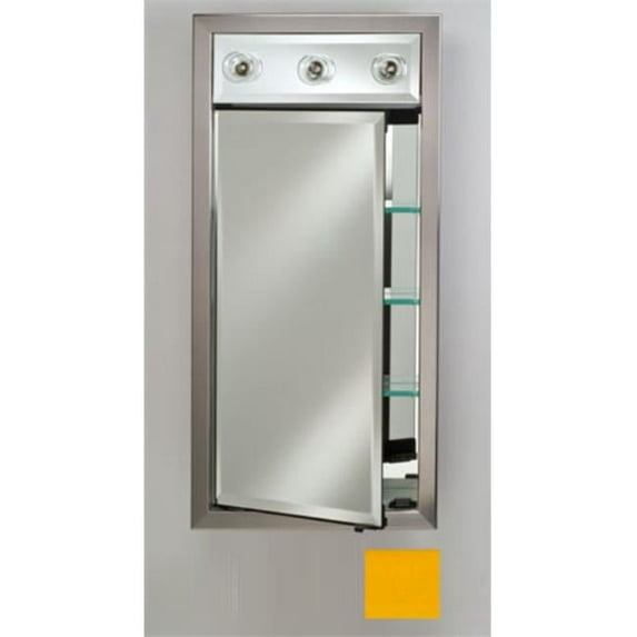 Afina Corporation SD-LC2440RCOLYL 24x40 Contemporary Integral Lighted Single Door - Colorgrain Yellow