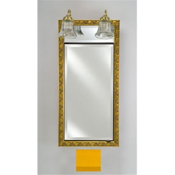 Afina Corporation SD-LT1740RCOLYL 17 in.x 40 in.Traditional Integral Lighted Single Door- Colorgrain Yellow