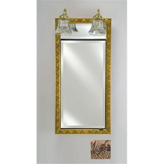 Afina Corporation SD-LT2030RSIEBZ 20 in.x 30 in.Recessed Single Door Cabinet with Traditional Lights - Siena Antique Oiled Bronze