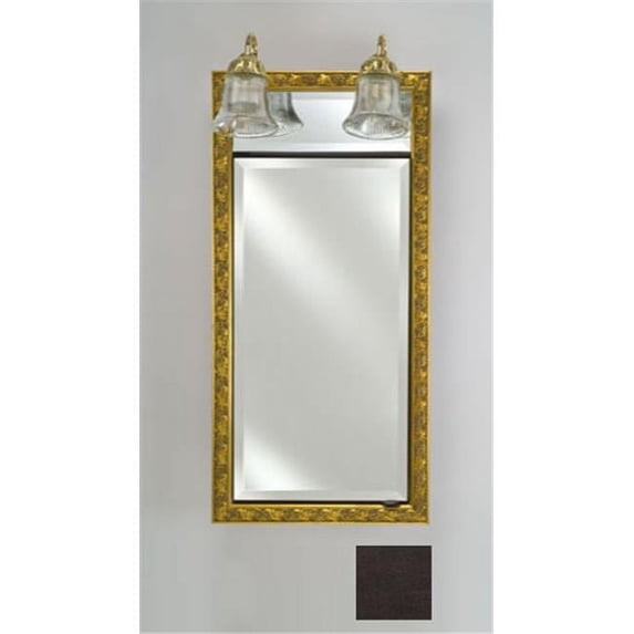 Afina Corporation SD-LT2030RTRIES 20 in.x 30 in.Recessed Single Door Cabinet with Traditional Lights - Tribeca Espresso