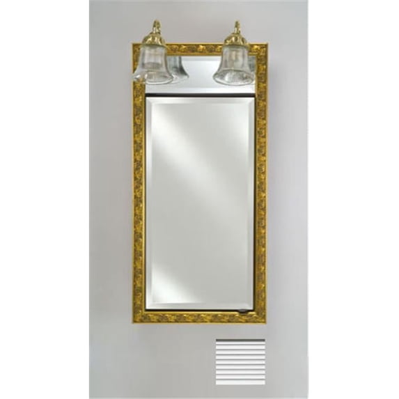 Afina Corporation SD-LT2440RSOHFC 24 in.x 40 in.Traditional Integral Lighted Single Door- Soho Fluted Chrome