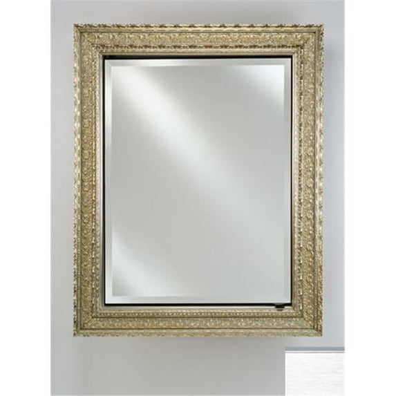 Afina Corporation SD1726RTRISA 17 in.x 26 in.Single Door Recessed Cabinet - Tribeca Satin Silver