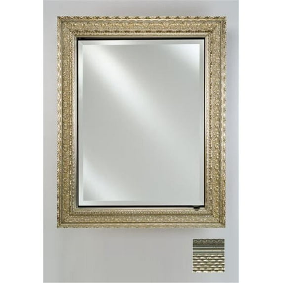 Afina Corporation SD1730RELGSV 17 in.x 30 in.Recessed Single Door Cabinet - Elegance Silver