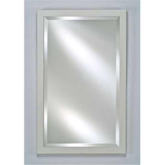 Afina Corporation SD2430RBSXWT 24 in.x 30 in.Single Door Basix Plus Medicine Cabinet - Antique Satin White