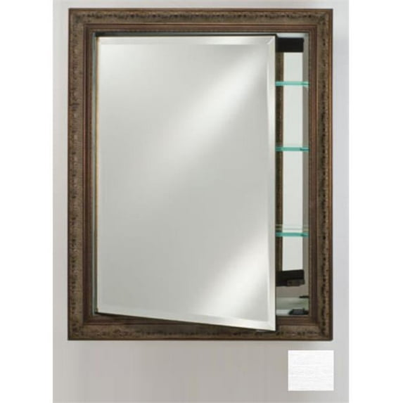 Afina Corporation SD2436RTRISA 24 in.x 36 in.Recessed Single Door Cabinet - Tribeca Satin Silver