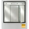 thumbnail image 1 of Afina Corporation TD-LC4434RSATGD 44 in.x 34 in.Recessed Triple Door Cabinet with Contemporary Lights - Brushed Satin Gold, 1 of 1