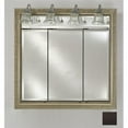 thumbnail image 1 of Afina Corporation TD-LT3834RTRIES 38 in.x 34 in.Recessed Triple Door Cabinet with Traditional Lights - Tribeca Espresso, 1 of 1