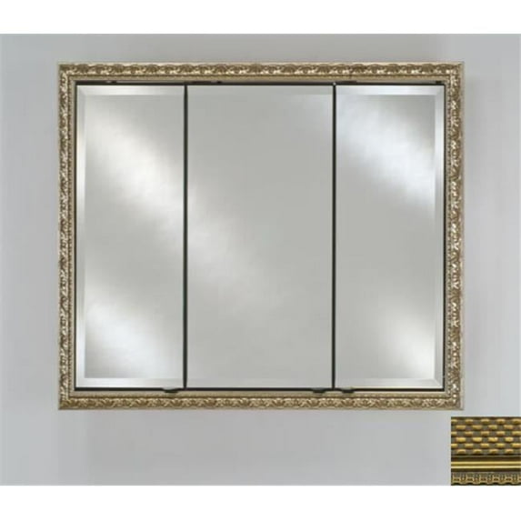 Afina Corporation TD3830RELGGD 38 in.x 30 in.Recessed Triple Door Cabinet - Elegance Gold