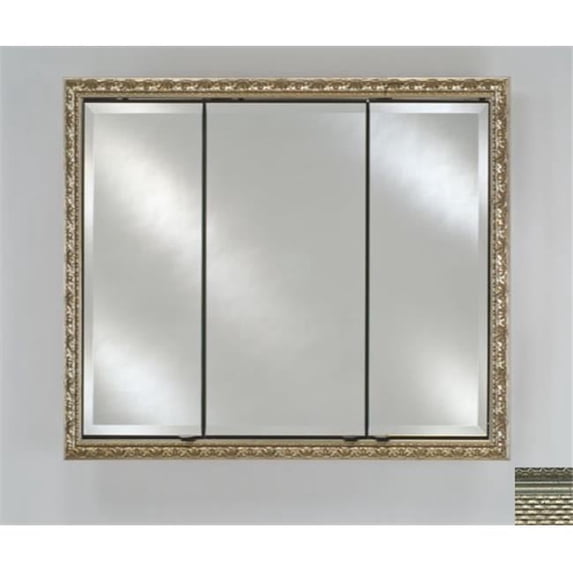 Afina Corporation TD3830RELGSV 38 in.x 30 in.Recessed Triple Door Cabinet - Elegance Silver