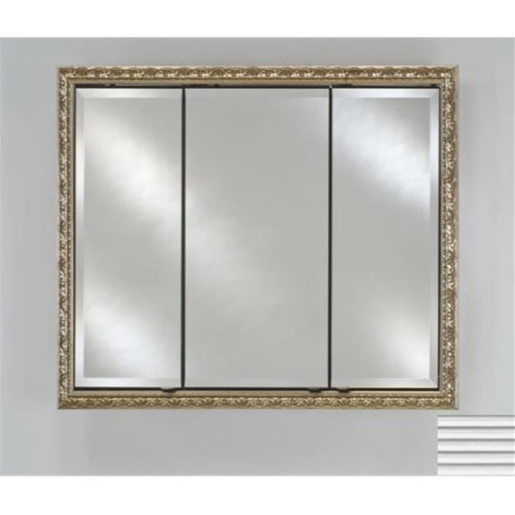 Afina Corporation TD3830RSOHFC 38 in.x 30 in.Recessed Triple Door Cabinet - Soho Fluted Chrome